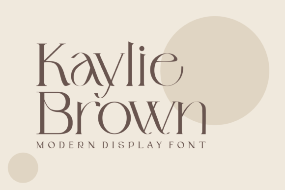Kaylie Brown: A Display Font for Elegant Branding