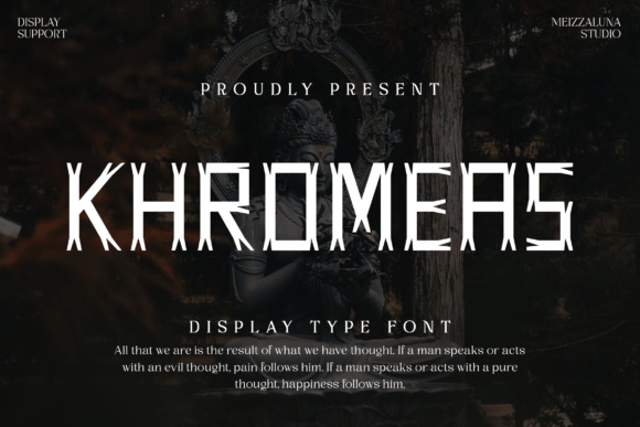 Khromeas Font: A Cool Display Typeface for Bold Brands