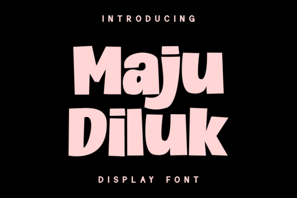 The Maju Diluk Display Font for Editorial Typography